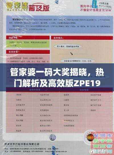 管家婆一码大奖揭晓,热门解析及高效版ZPE195.46速览