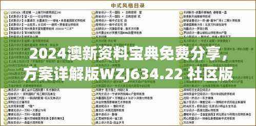 2024澳新资料宝典免费分享,方案详解版WZJ634.22 社区版