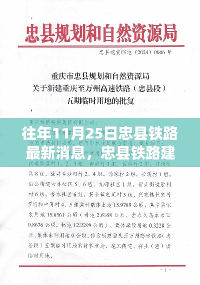 历年11月25日忠县铁路建设动态回顾,最新消息与建设历程概述