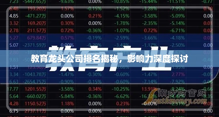 教育龙头公司排名揭秘，影响力深度探讨
